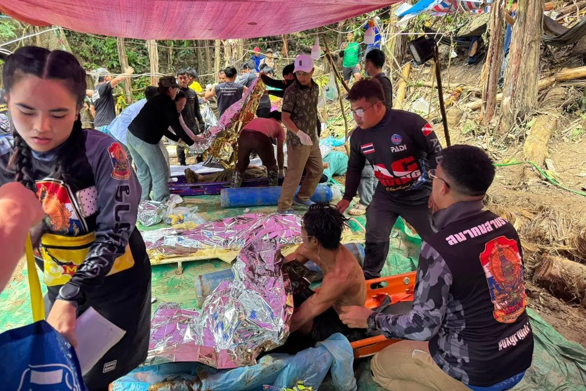 The Thailand Rescue Diver Facebook page said in a post that “rescue officials were able to bring out four more people trapped” at about 3.10pm on May 30.