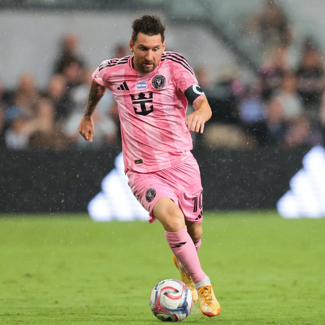Inter Miami's Lionel Messi came off with a suspected injury during the 6-4 victory over the Philadelphia Union on May 24.
