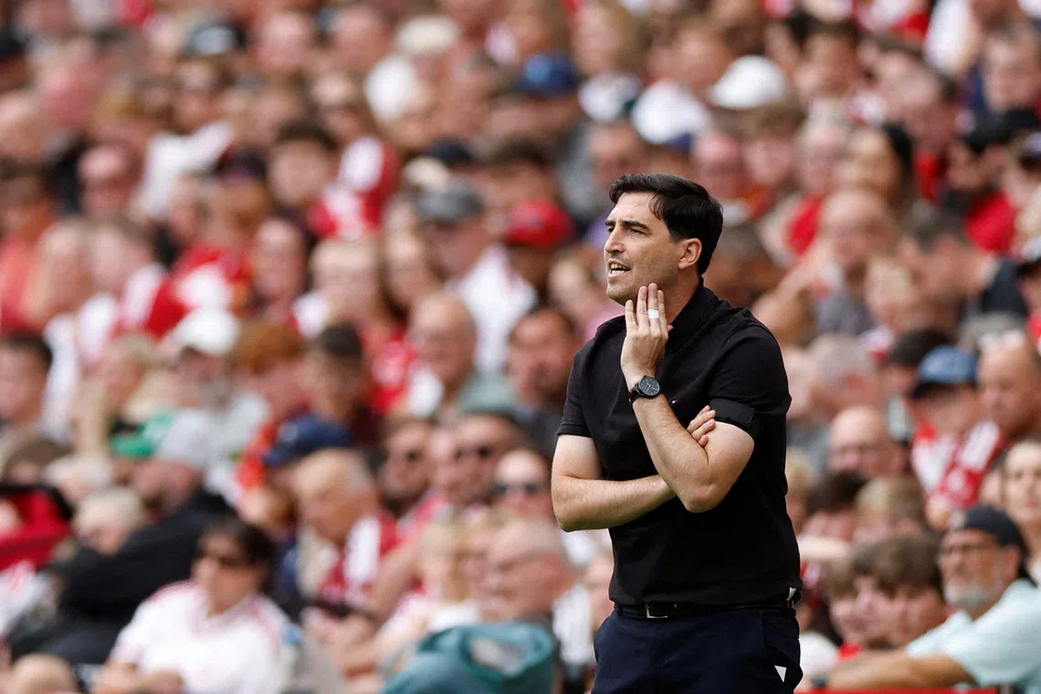 FILE PHOTO: Soccer Football - Pre Season Friendly - Liverpool v AS Monaco - Anfield, Liverpool, Britain - August 9, 2026 Liverpool manager Andoni Iraola Action Images via Reuters/Jason Cairnduff/File Photo