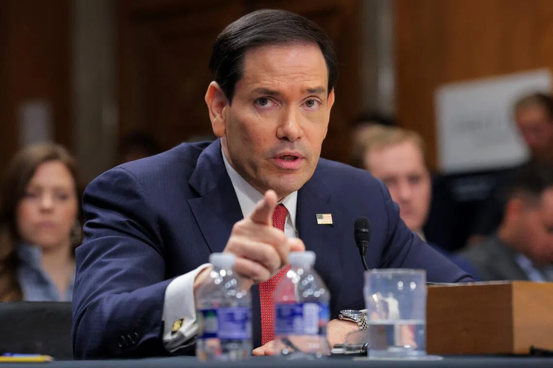 US Secretary of State Marco Rubio testifying before the Senate Foreign Relations Committee on June 2.