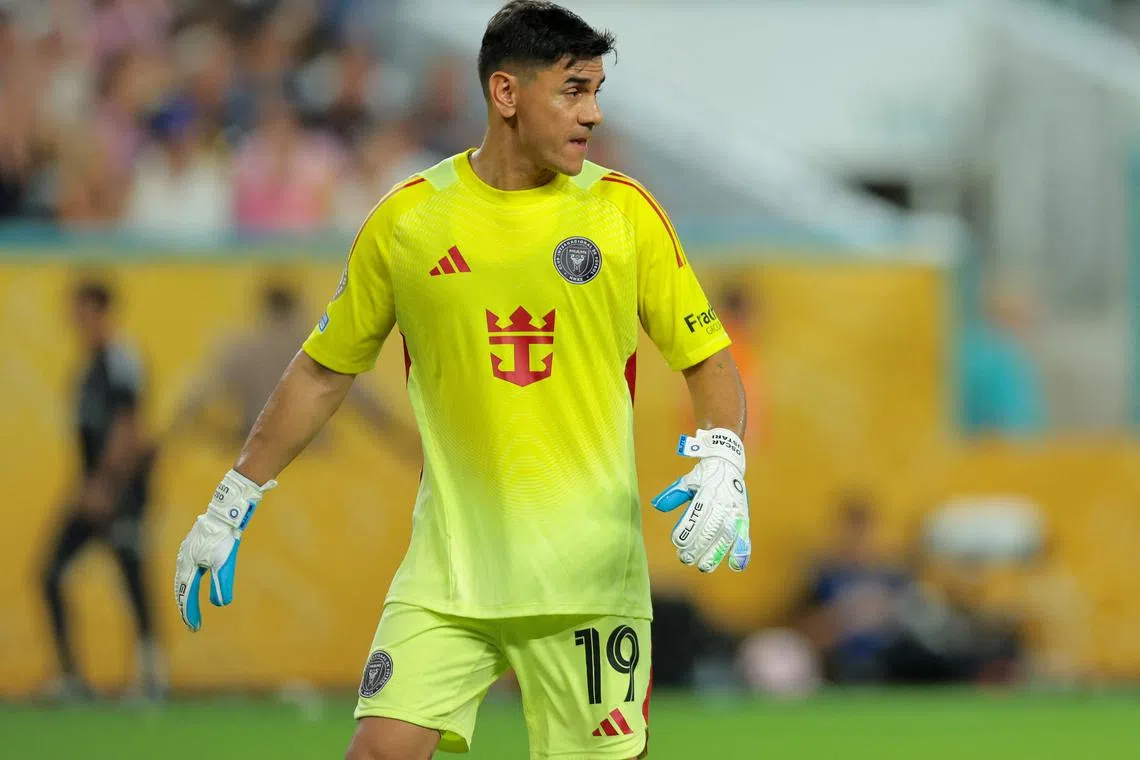 Soccer Football - Club World Cup - Group A - Al Ahly v Inter Miami CF - Hard Rock Stadium, Miami Gardens, Florida, U.S. - June 14, 2025 Inter Miami CF's Oscar Ustari looks on IMAGN IMAGES via Reuters/Sam Navarro/File Photo