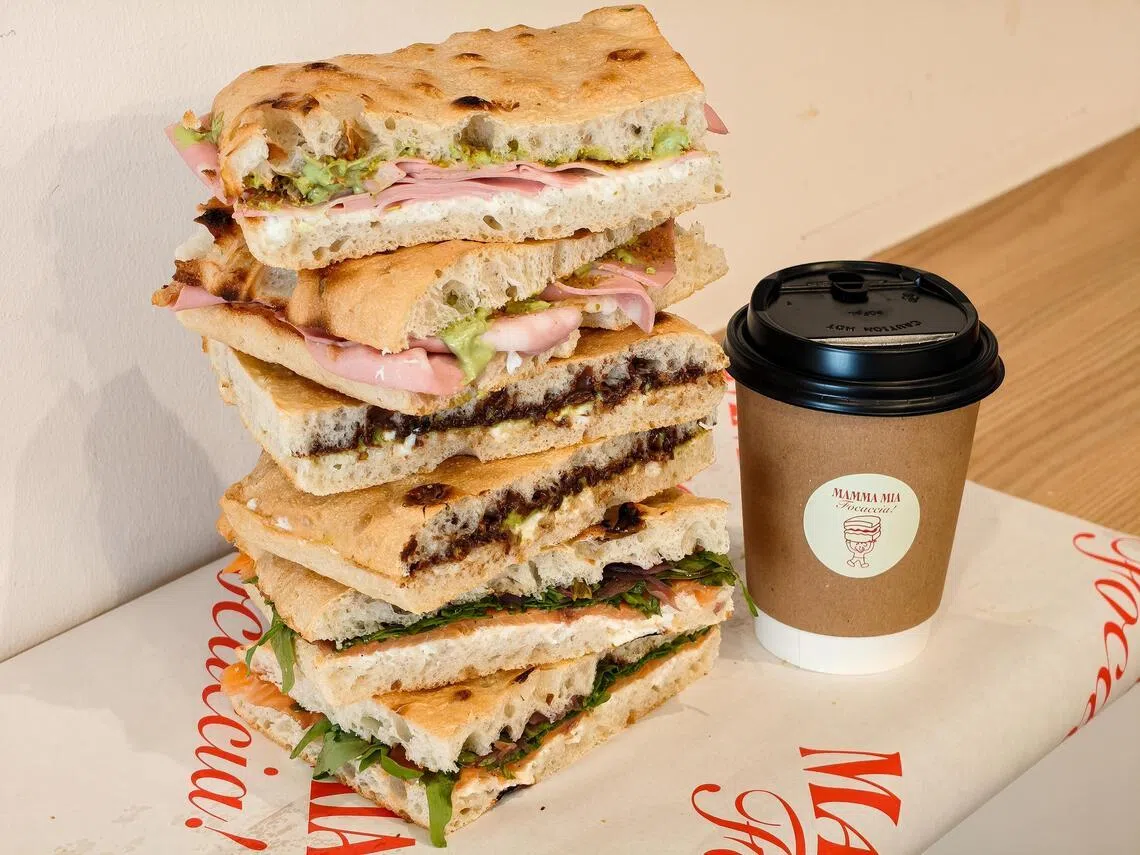 Mamma Mia Focaccia’s sandwiches.
