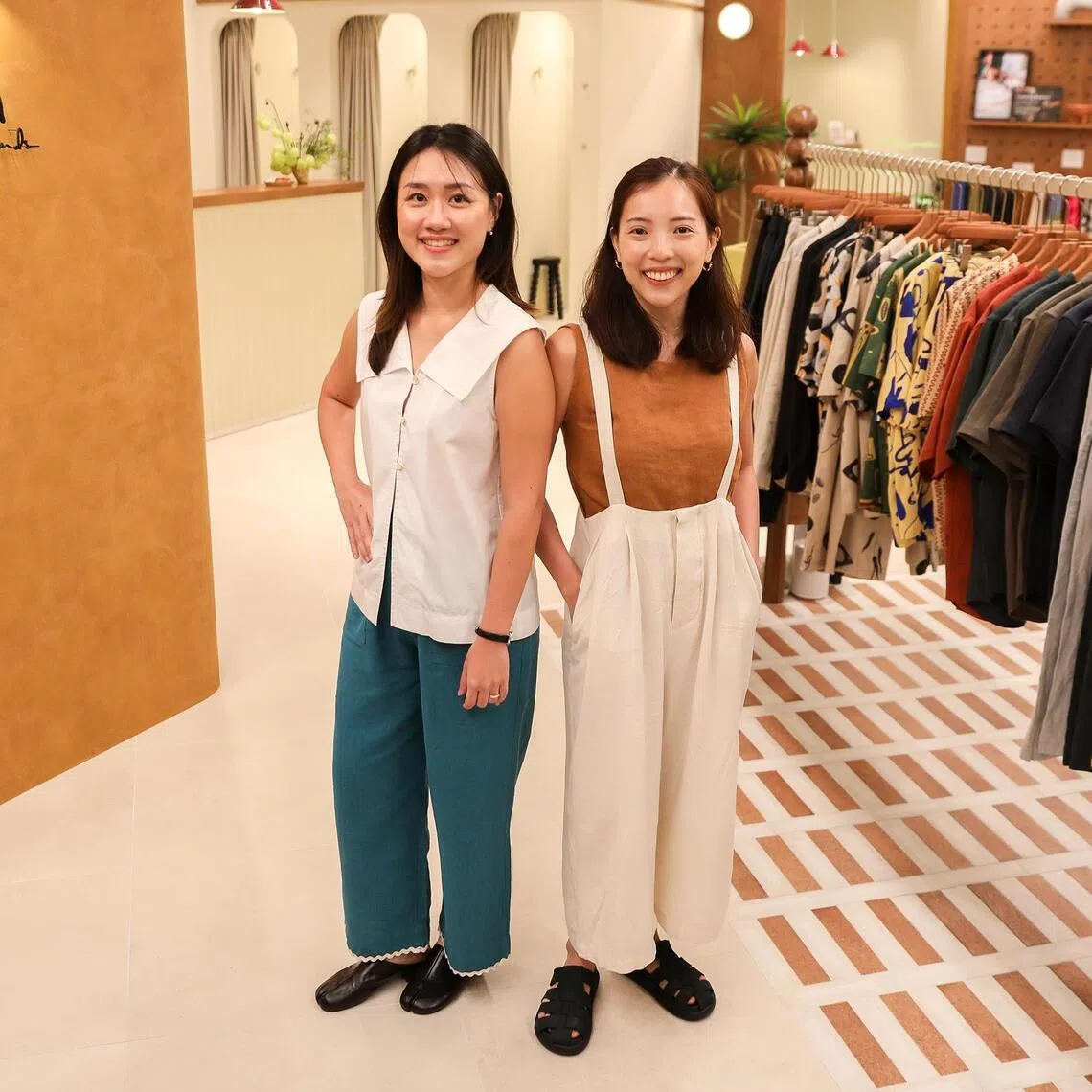 Barehands founders Germaine Lye (left) and Chanel Go at their newly opened second store in Takashimaya on Nov 19.