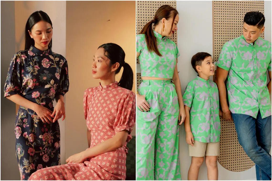 Dear Samfu's Homecoming collection (left) and Le Petit Society's Heritage Series - Green Orchid Print.