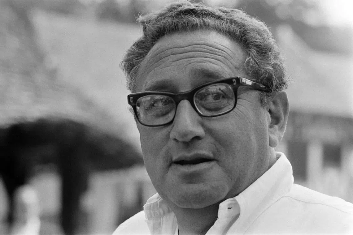 Former US Secretary of State Henry Kissinger is pictured during a rest time in France, on August 10, 1976. 