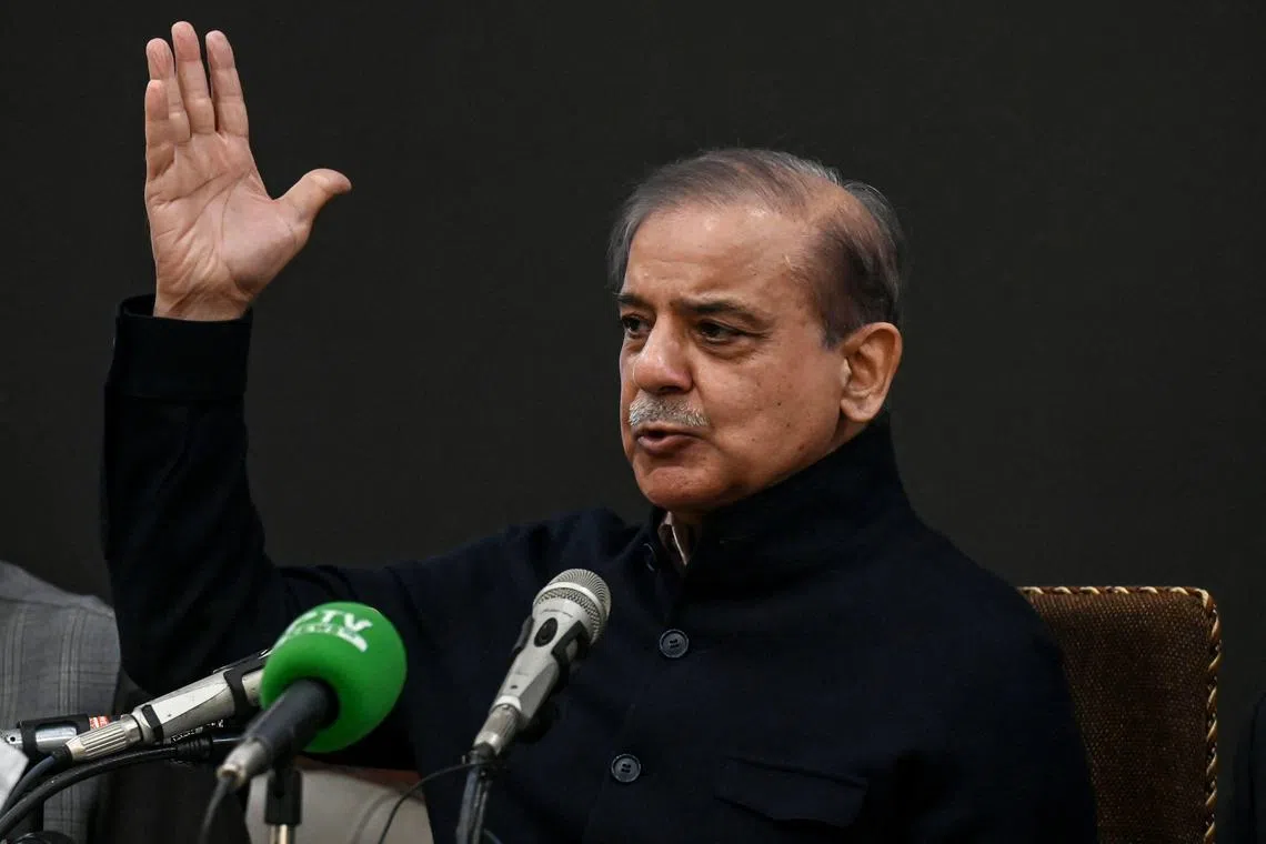 Pakistan's former prime minister Shehbaz Sharif is holding talks to form a coalition government.