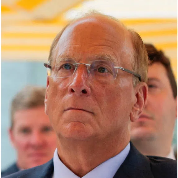 (From left) BlackRock chairman and chief executive Larry Fink, ResMed chief executive Michael Farrell and Thales chairman and chief executive Patrice Caine were among the 56 recipients of the Public Service Star.