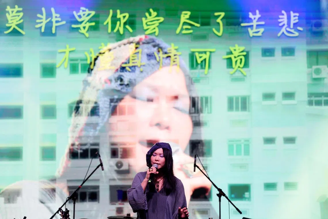 Local singer Mavis Hee performed at Lianhe Zaobao’s 100th anniversary shows in July.