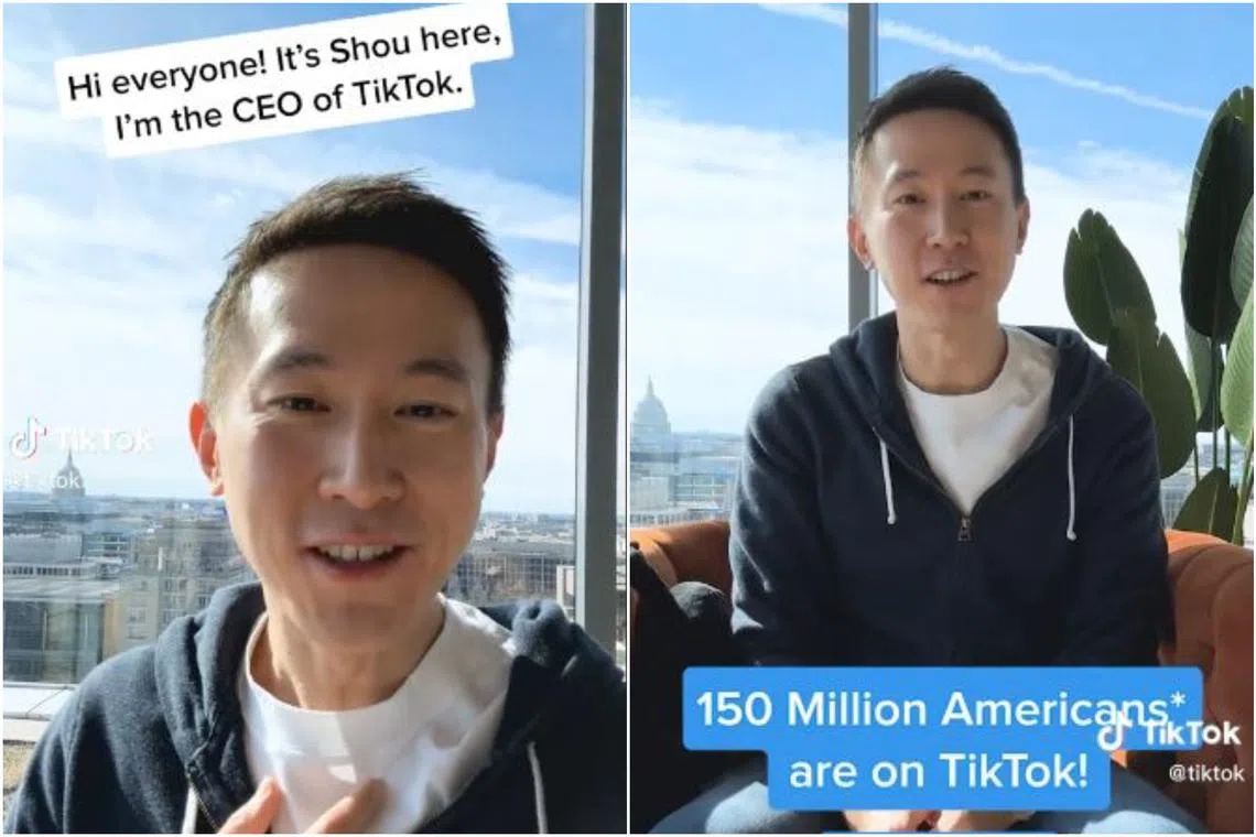 TikTok CEO Chew Shou Zi said the app has more than 150 million active monthly US users.