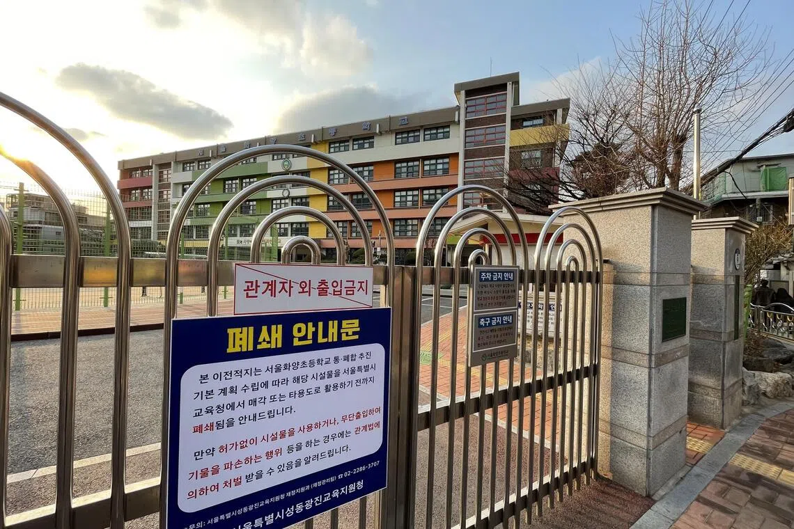 Over 4,000 schools closed in South Korea, with 82 left unused for 30 years
