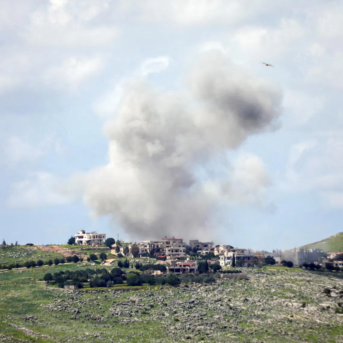 Smoke rises after an Israeli strike, amid escalating hostilities between Israel and Hezbollah, as the U.S.-Israeli conflict with Iran continues, in southern Lebanon, March 24, 2026.