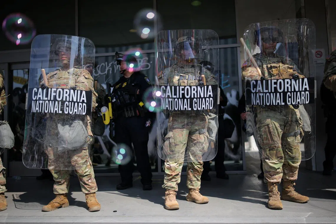 California sued the Trump administration on June 9 to end the “unlawful” deployment of troops in Los Angeles County.