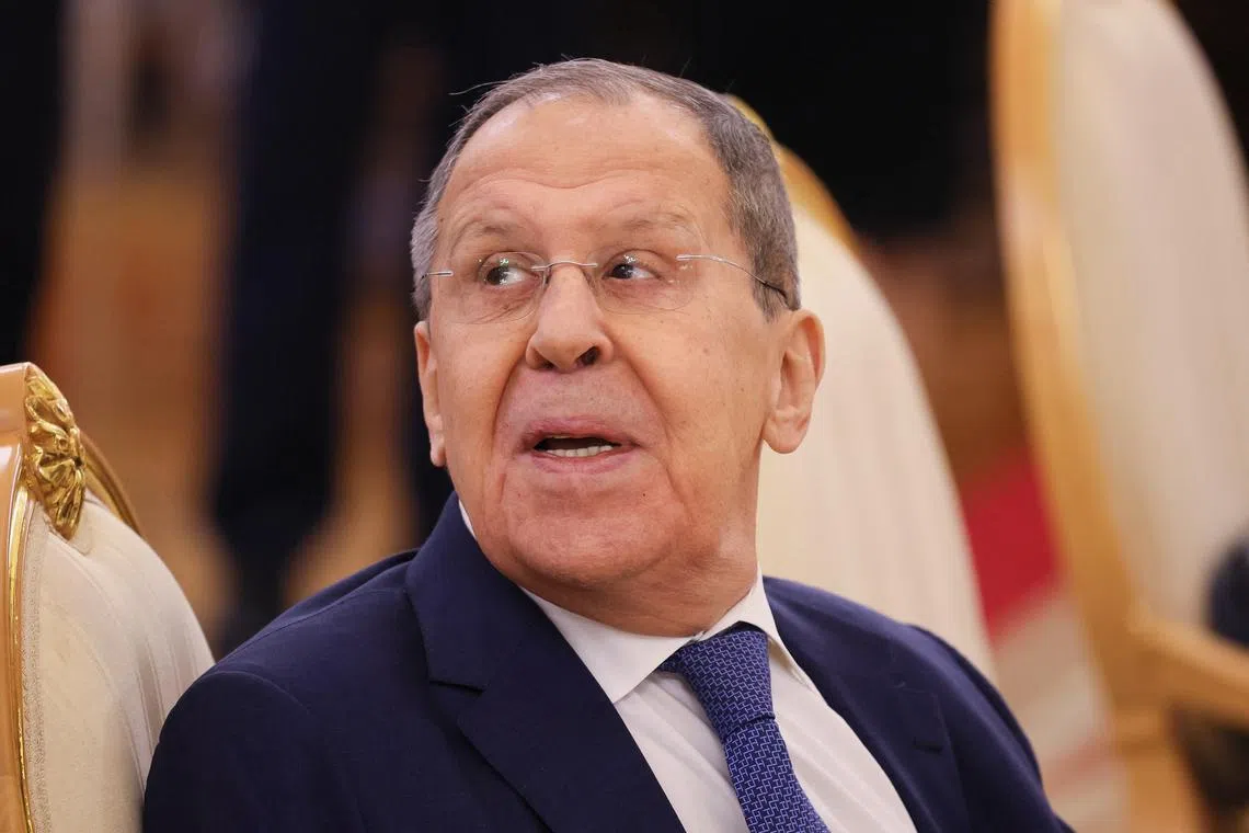 Russian Foreign minister Sergey Lavrov attends a meeting with President of Egypt Abdel Fattah el-Sisi at the Kremlin in Moscow, Russia, 09 May 2025. Russia marks the 80th anniversary of the victory in World War II over Nazi Germany and its allies  YURI KOCHETKOV/Pool via REUTERS/File Photo