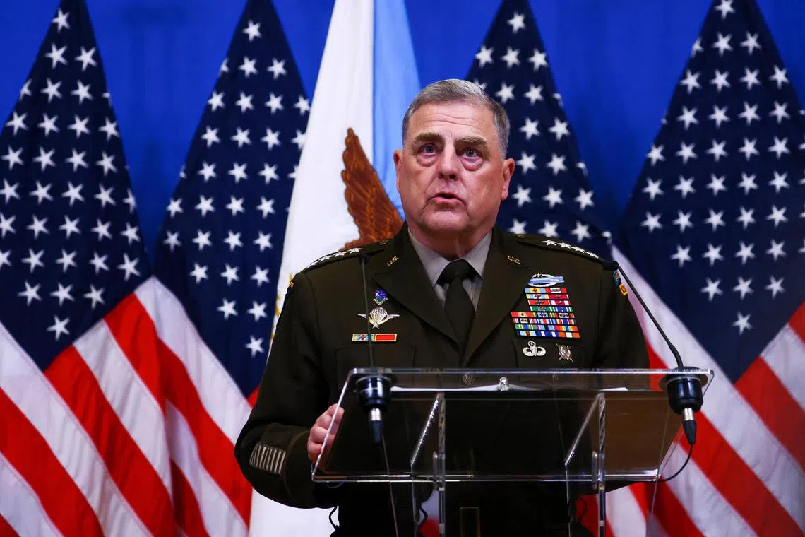 Gen Milley said Taiwan needed weapons like air defence systems and those that could target ships from land.