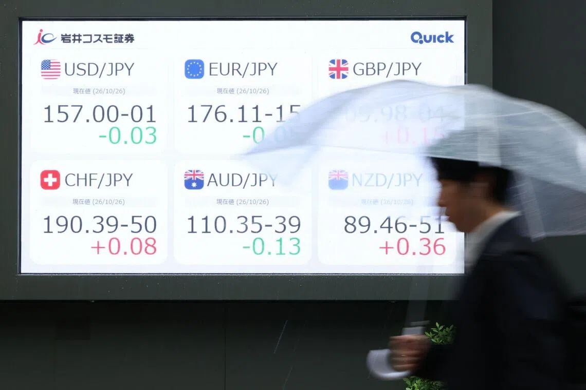 Stock markets in Asia traded cautiously on Oct 26 as oil eased from six-month highs.
