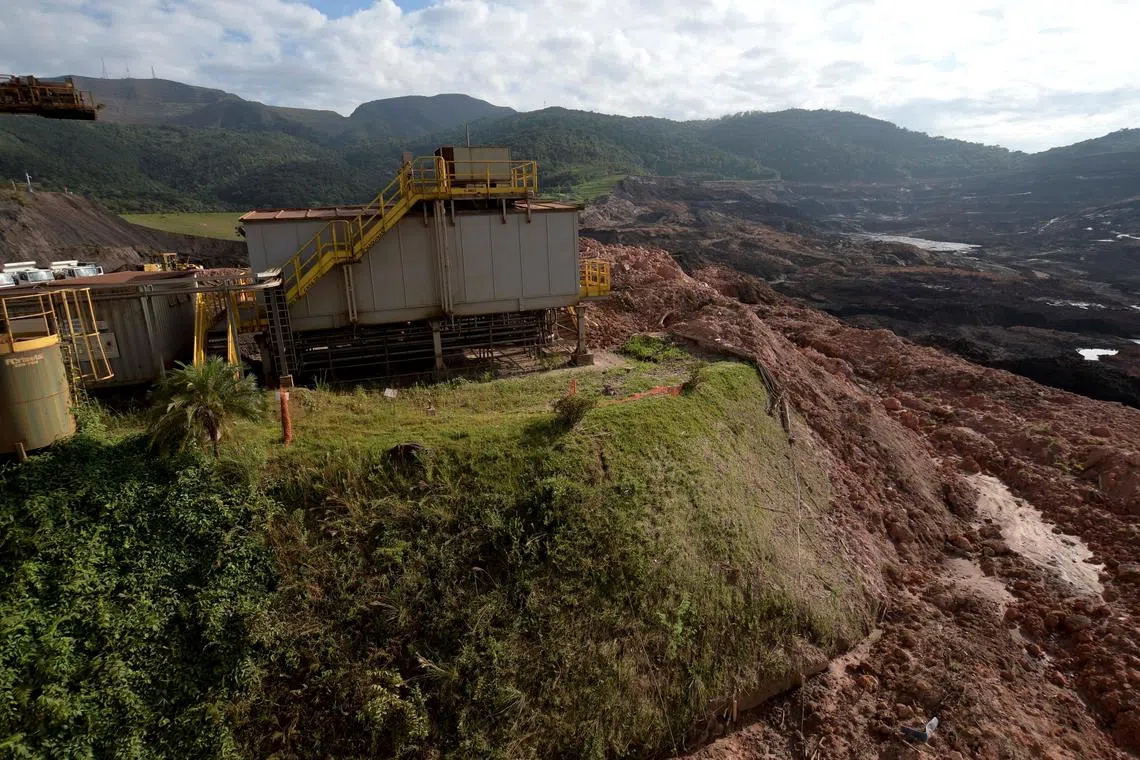 FILE PHOTO: A view of Brazilian mining company Vale's collapsed tailings dam in Brumadinho, Brazil, Feb. 13, 2019. REUTERS/Washington Alves/file photo