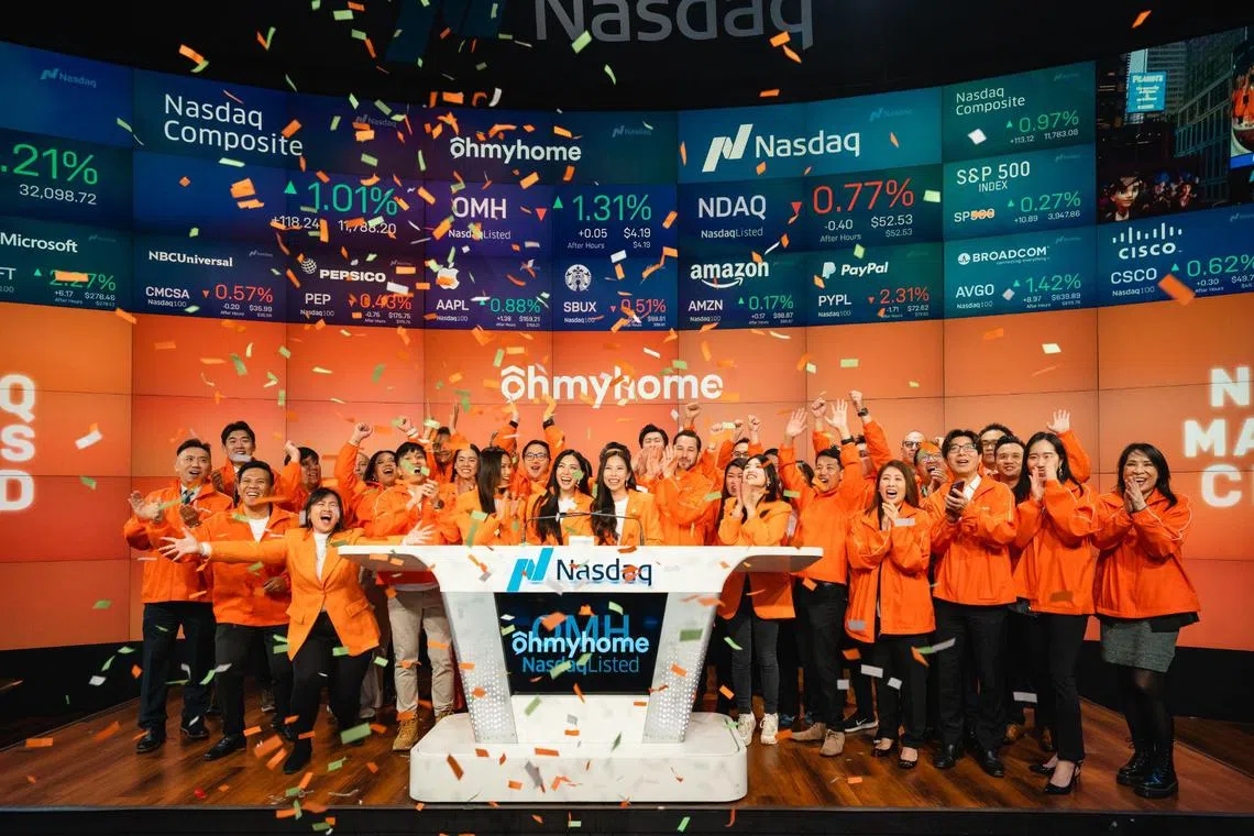 Ohmyhome, a property transaction platform, was the first Singapore-based company listed in the US in 2023.