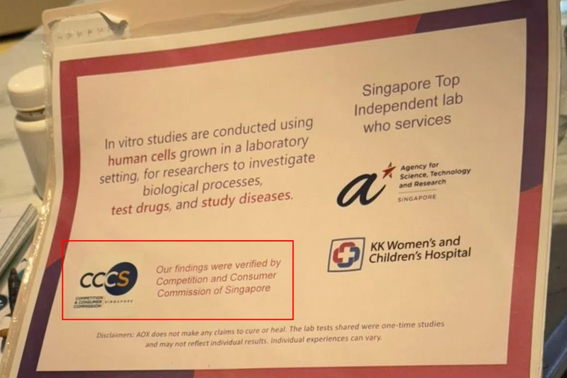 CCS investigations revealed its logo had been reproduced in an AOX statement, which was publicised in its physical stores.