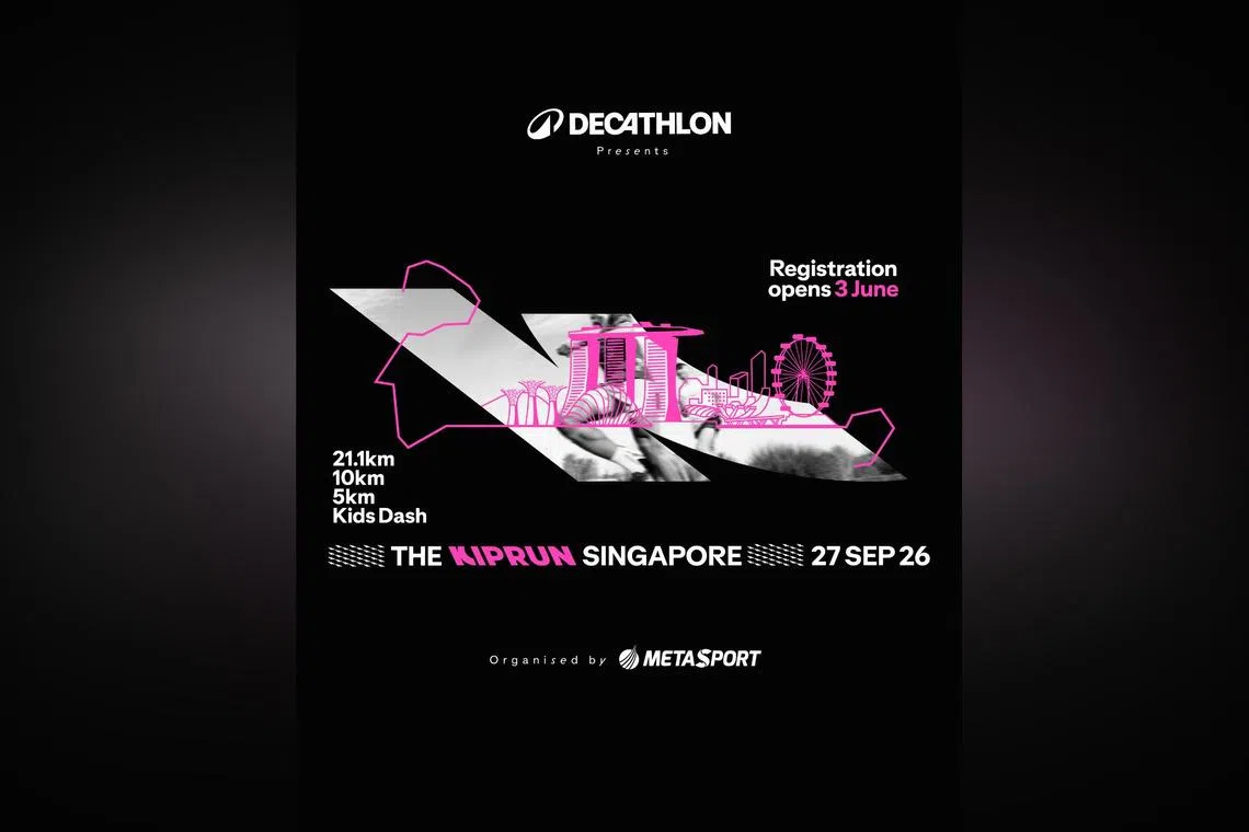 Registration for the Kiprun Singapore event opens on June 3.