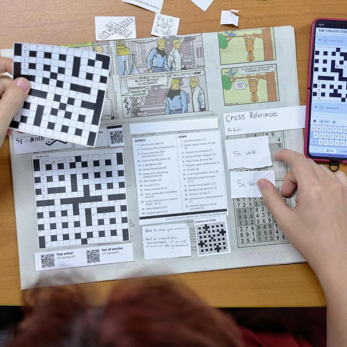 The making of the new crossword series by The Straits Times and National Library Board.