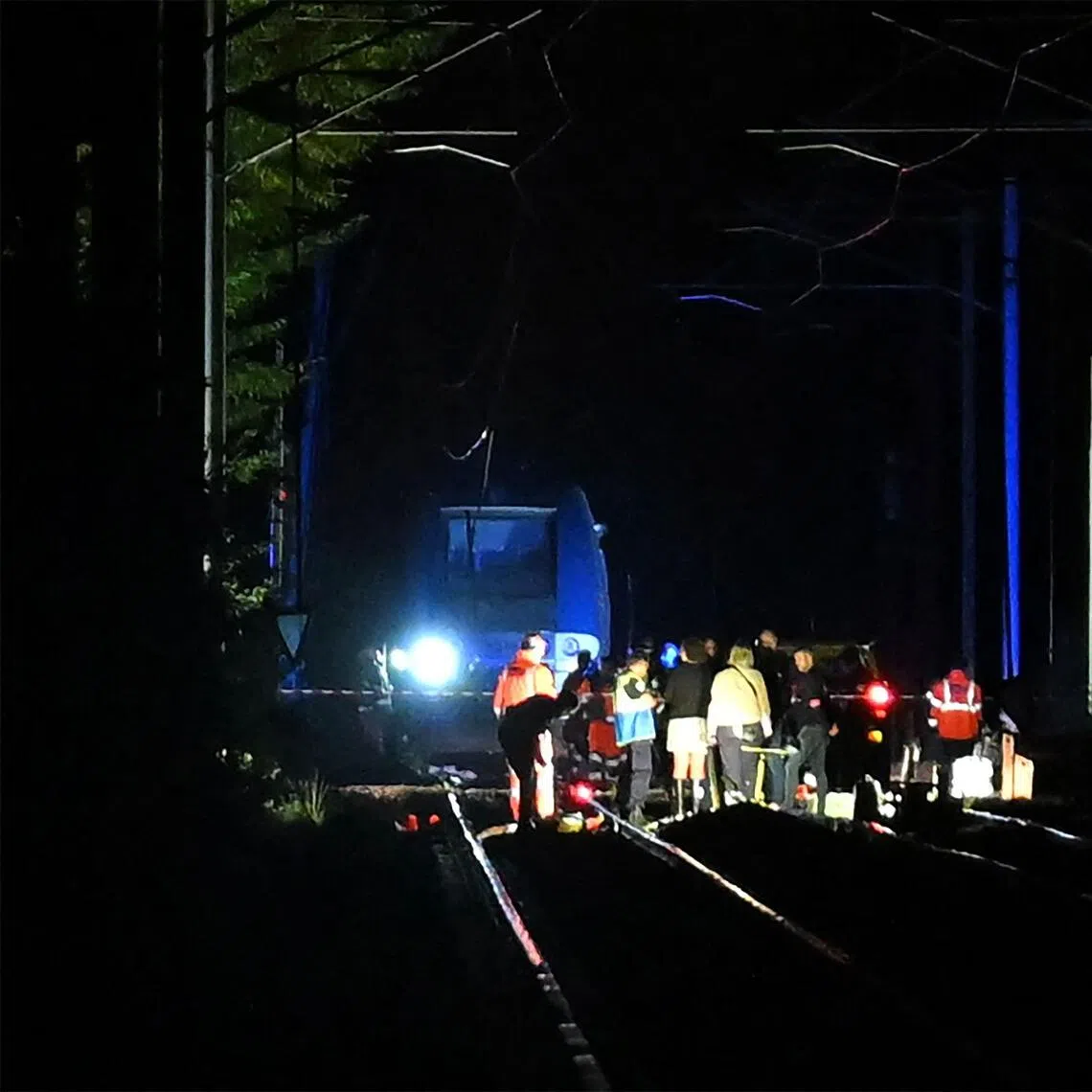 A fragment of rail was found on the track, with the possibility of a malicious act being treated as the main line of inquiry as a result, a police source said.