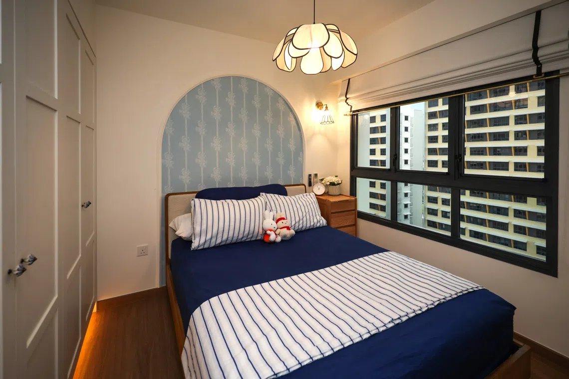ST20260701_202685600170 : Gin Tay/ jlreno/ Joyce Lim BH/ (Caption to confirm) Portraits of retiree Ivy and interior designer, Carmen photographed at her newly renovated two-room flats in Pasir Ris, on July 1, 2026. //For years, two-room flats were seen as homes for retirees and singles living simply. But that image has changed. Many are now spending tens of thousands in renovating these compact units. Interview with a 70-year-old who paid $100,000 for a two-room flat and spent $60,000 renovating it, transforming her home into a Mediterranean- inspired retreat.