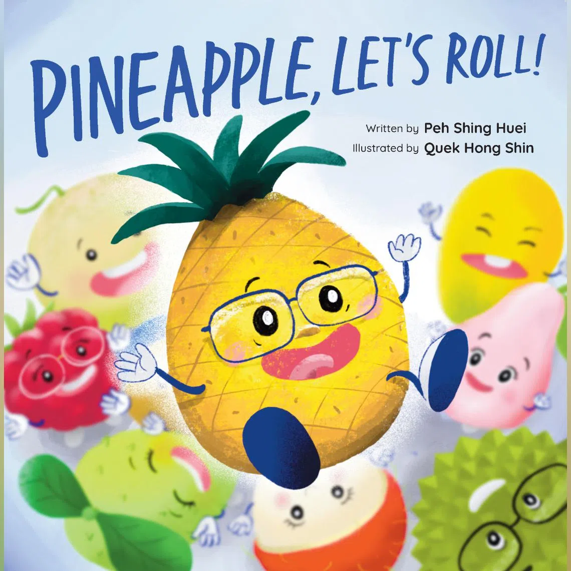 In the book, Ong Lai the pineapple adopts the campaign slogan, “Respect for all fruits”.