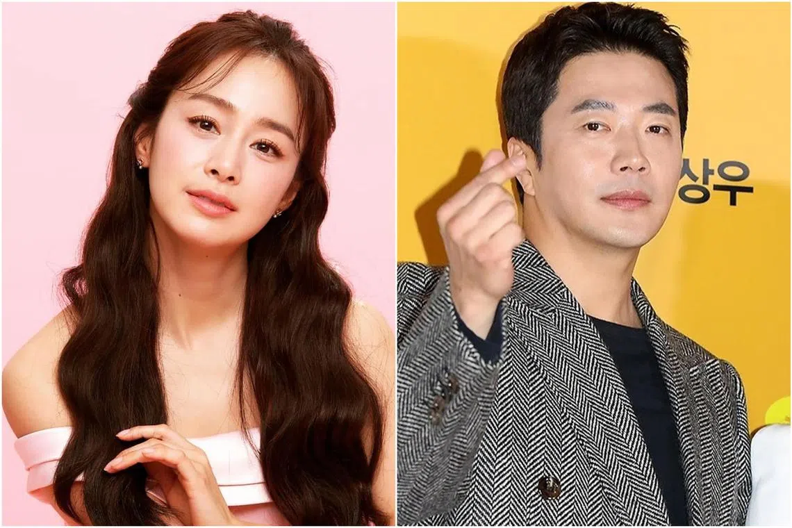 South Korean actress Kim Tae-hee (left) paid several hundred million won in tax fines, while actor Kwon Sang-woo paid one billion won (S$1 million).