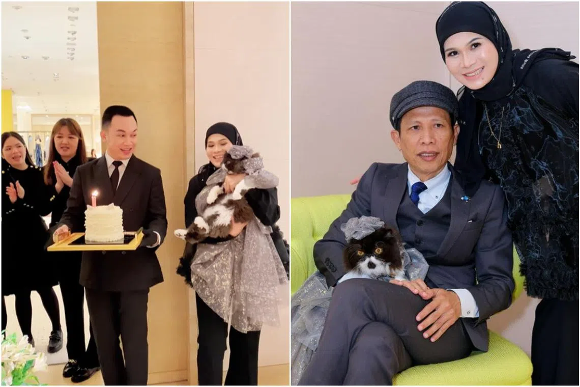 Ms Haliza Maysuri and her husband Mohd Rosli Awang celebrated Money’s seventh birthday at the Louis Vuitton store at the Gardens Mall in Kuala Lumpur. 