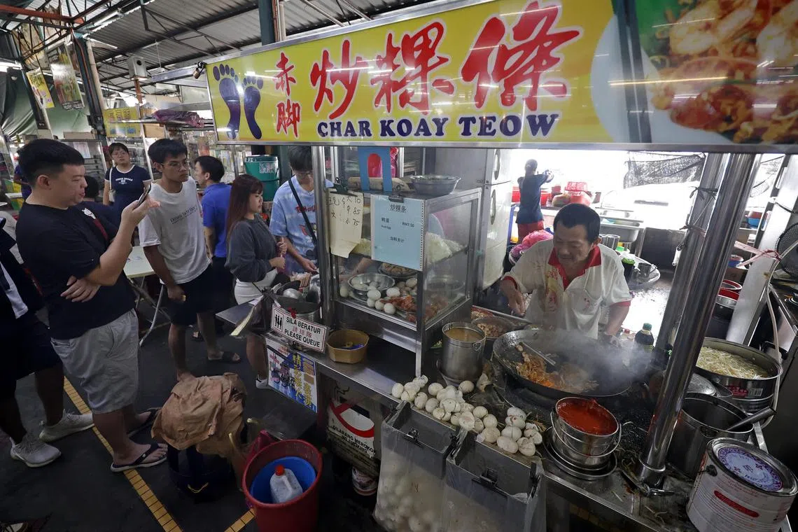 The policy applies to 13 types of local street food in Penang, including char kway teow.