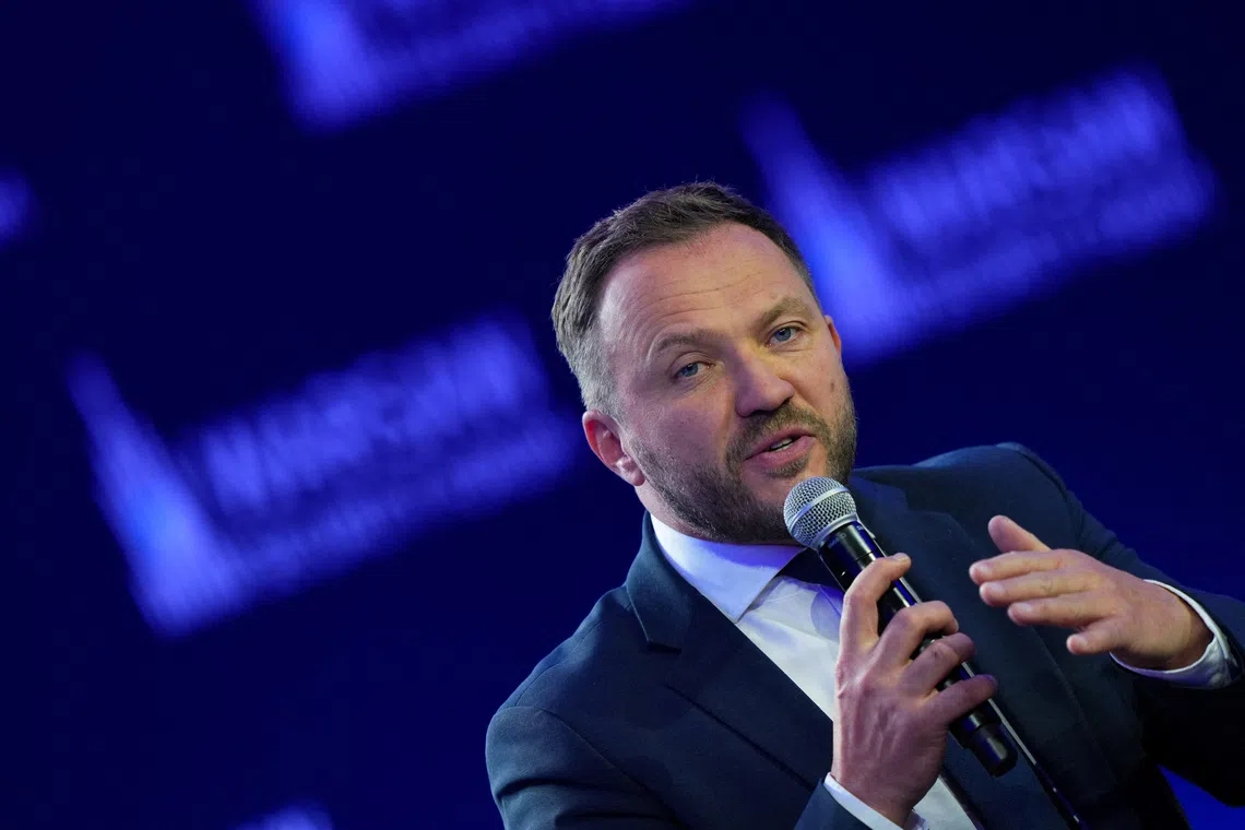 Estonia's Foreign Minister Margus Tsahkna speaks during the panel discussion 'What Comes After the Liberal International Order?' at the 2026 Warsaw Security Forum in Warsaw, Poland, October 13, 2026. REUTERS/Aleksandra Szmigiel