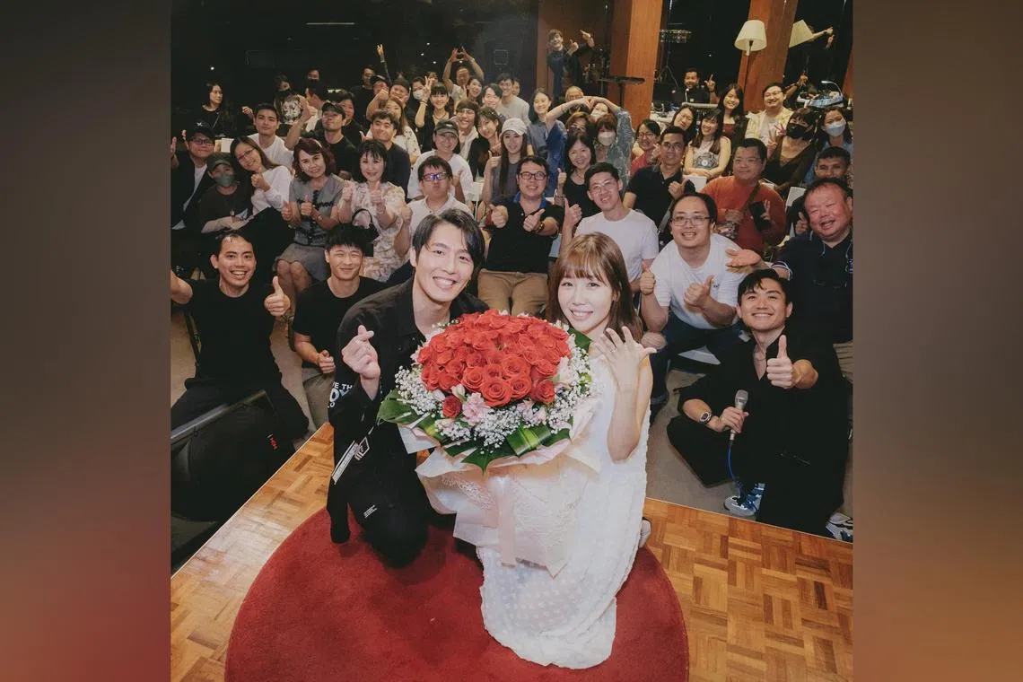 Ruth Kueo's boyfriend Shawn Huang proposed to her at her concert in Singapore on June 10, 2023.