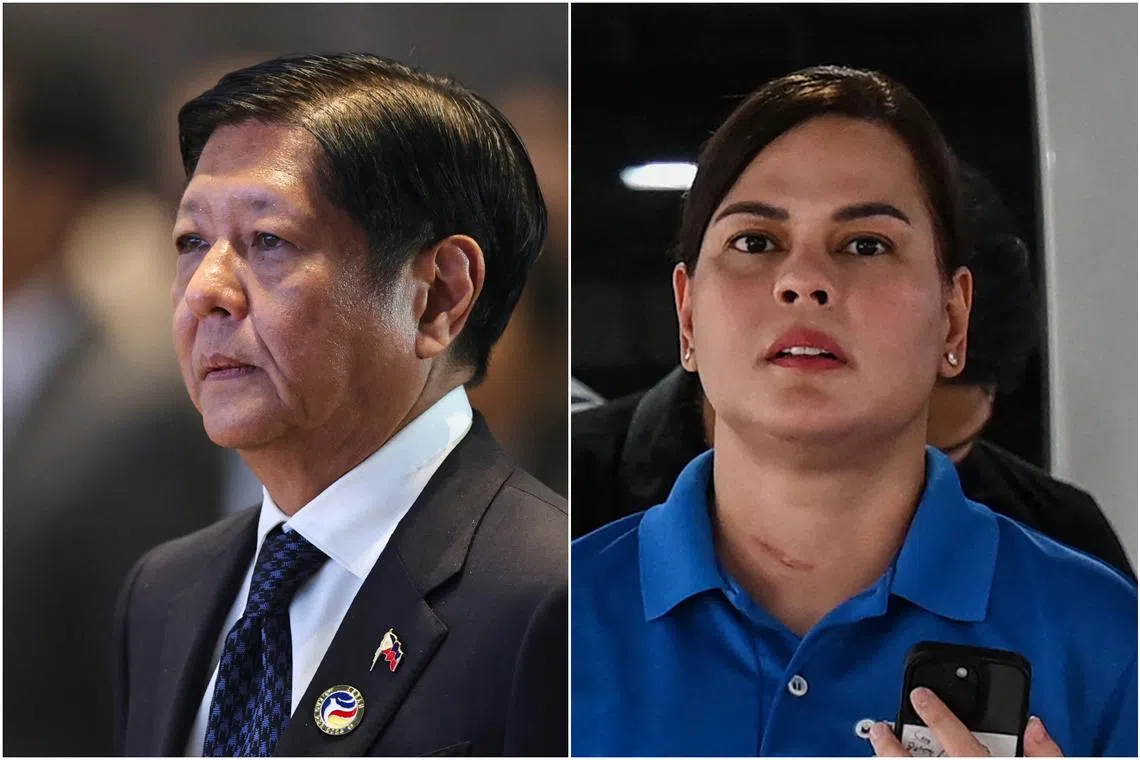 Philippine Vice-President Sara Duterte (right) said on Nov 23 that she had hired an assassin to kill the President, his wife and his cousin in the event that she herself were killed.