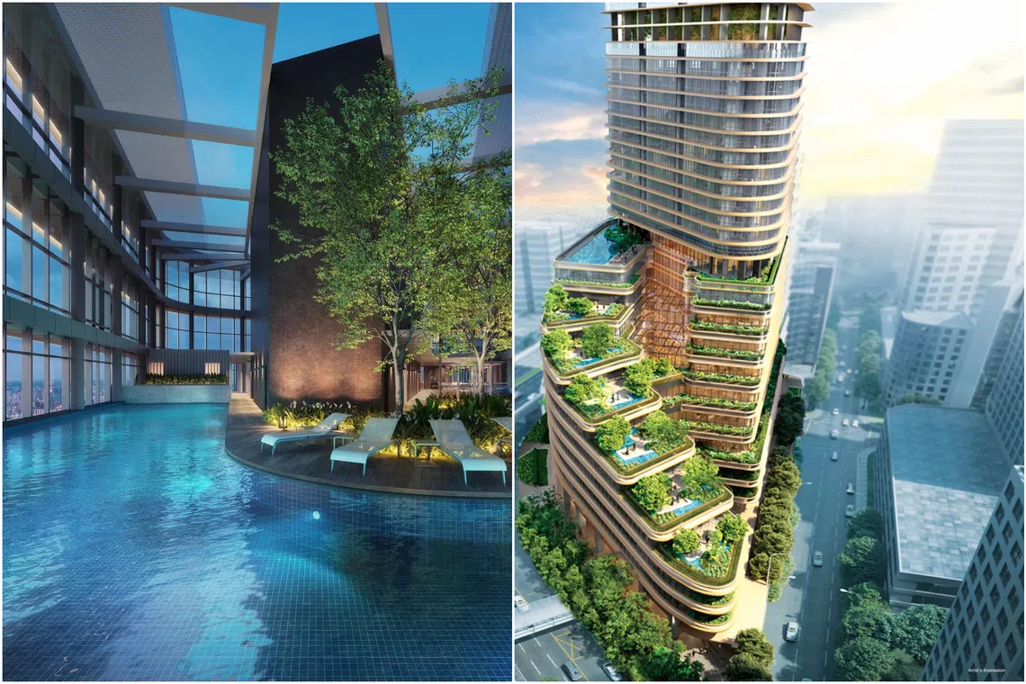 An artist’s impression of the 246-unit Newport Residences in Anson Road, a project by City Developments currently under construction.