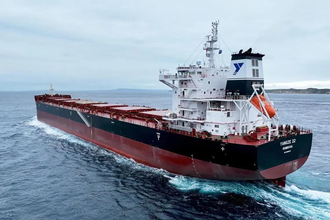 Singapore bulk carrier Yangze 22 collided with Japanese bulk carrier Vega Dream in the Changjiang River at about 10pm.