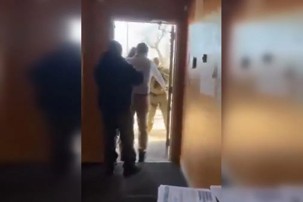 A screenshot from a video posted online is said to show ICE agents attempting to enter Ecuador’s consulate in Minneapolis.