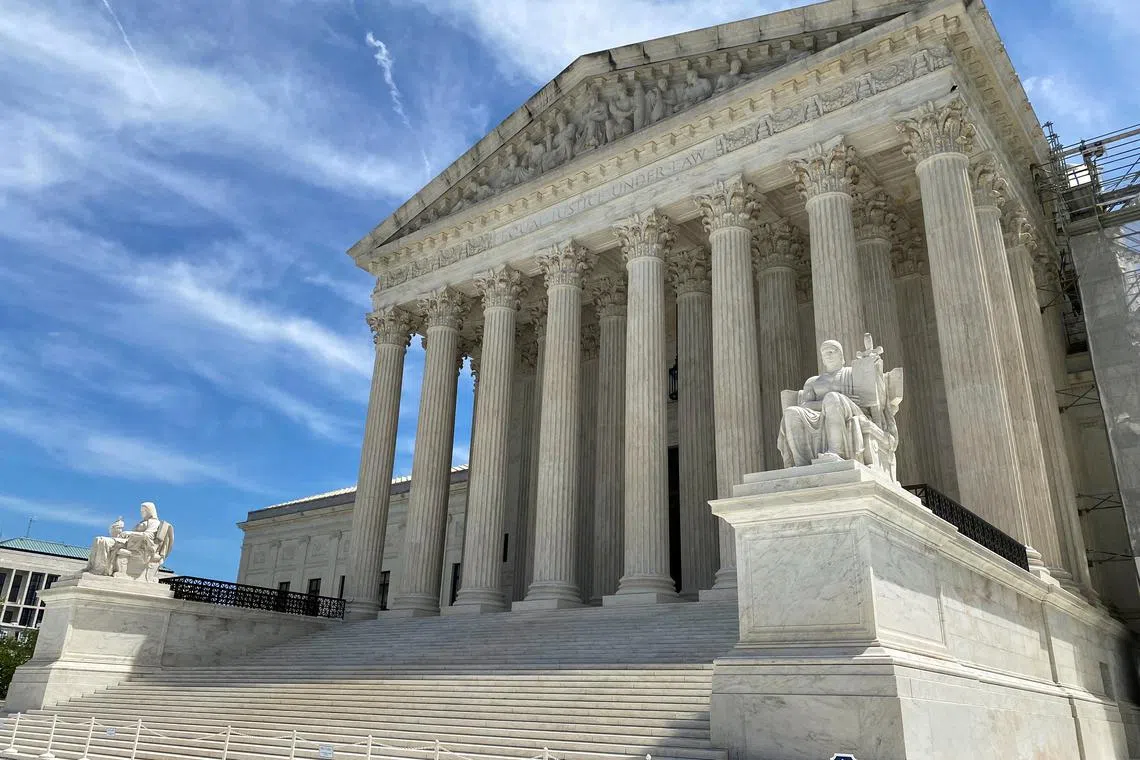 FILE PHOTO: A general view of the U.S. Supreme Court building in Washington, U.S., June 1, 2024. REUTERS/Will Dunham/File Photo