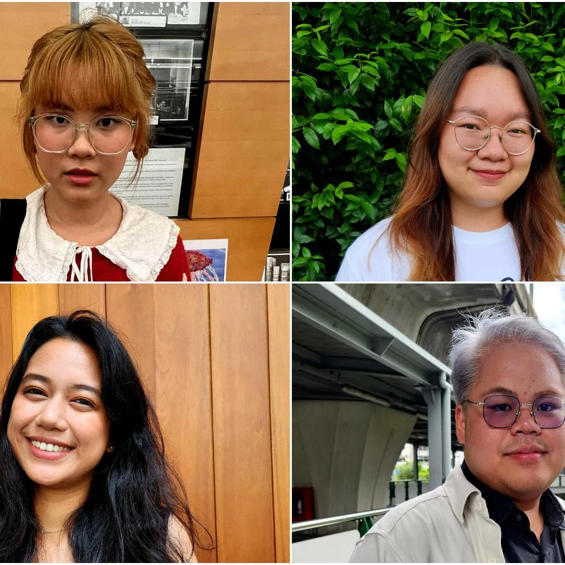 (Clockwise from top left) Ms Benjamaporn Nivas, Ms Panusaya Sithijirawattanakul, Mr Bunkueanun Paothong and Ms Patsaravalee Tanakitvibulpon.