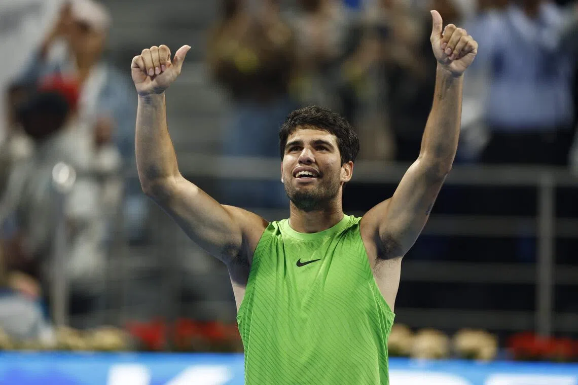 Carlos Alcaraz fights back to book last four berth in Qatar