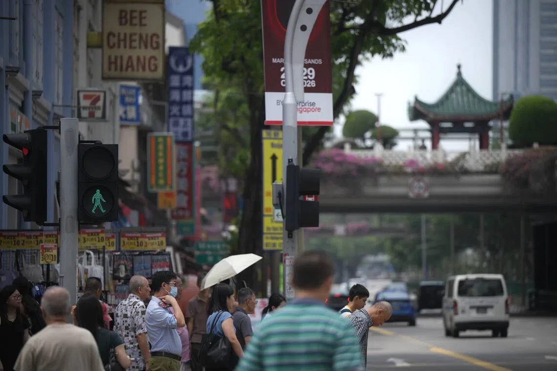 Improved haze conditions seen from Upper Cross Street at about 12pm on Oct 19.
