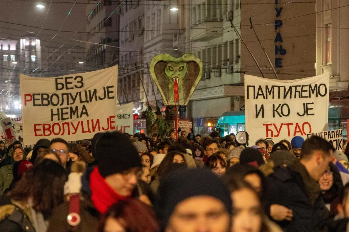 Tens of thousands join student-led protests in Belgrade | The Straits Times