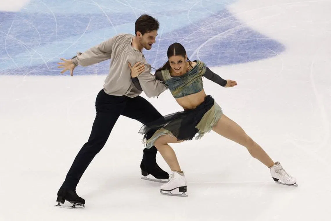 Figure Skating - ISU Grand Prix of Figure Skating - Final - National Indoor Stadium, Beijing, China - December 9, 2023 Canada's Laurence Fournier Beaudry and Nikolaj Soerensen in action during the senior ice dance free dance REUTERS/Tingshu Wang/ File photo
