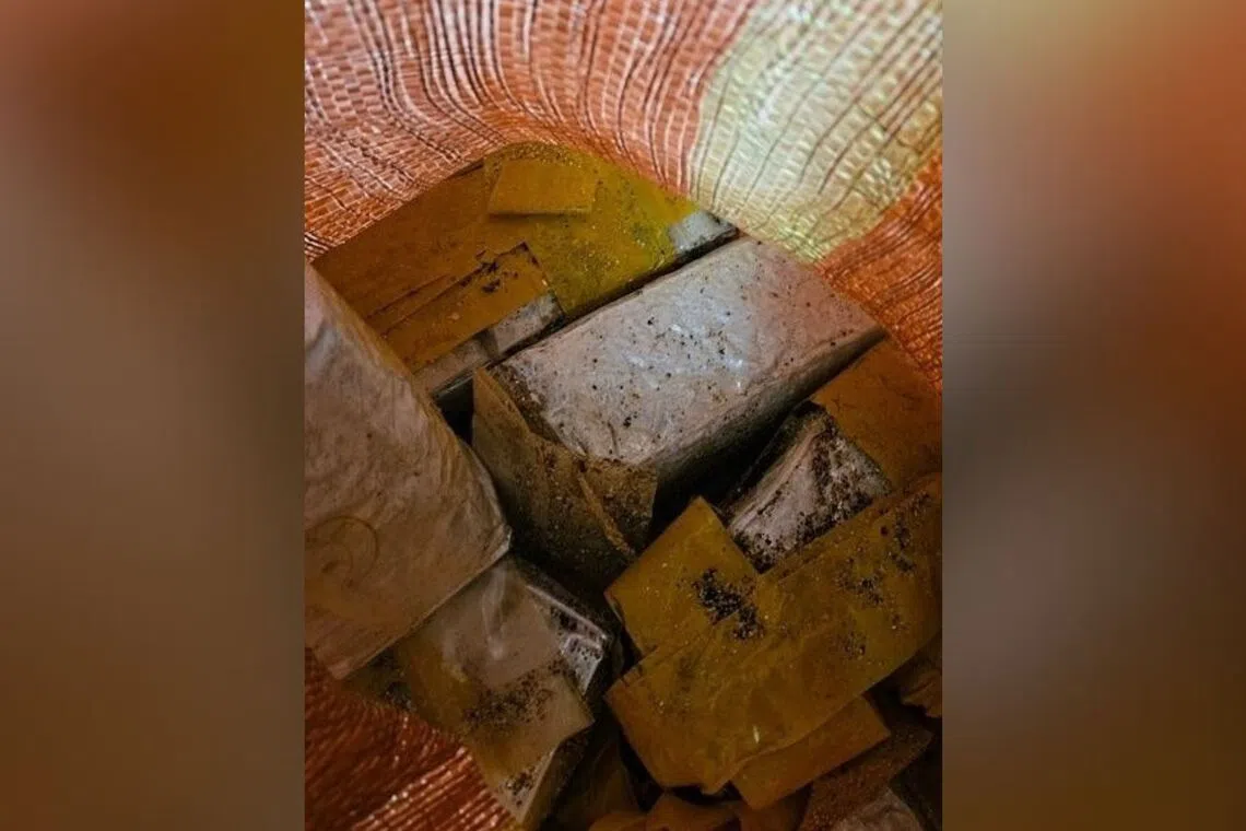 A brick-shaped package of drugs was found inside a garbage bag on the beach in Seongsan-eup, Seogwipo, on Oct 7.