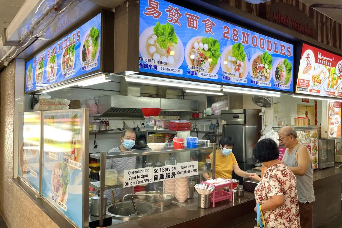 28 Noodles has reopened at the coffee shop where it operated from 2014 to 2022, when owner Tan Guan Huat retired.