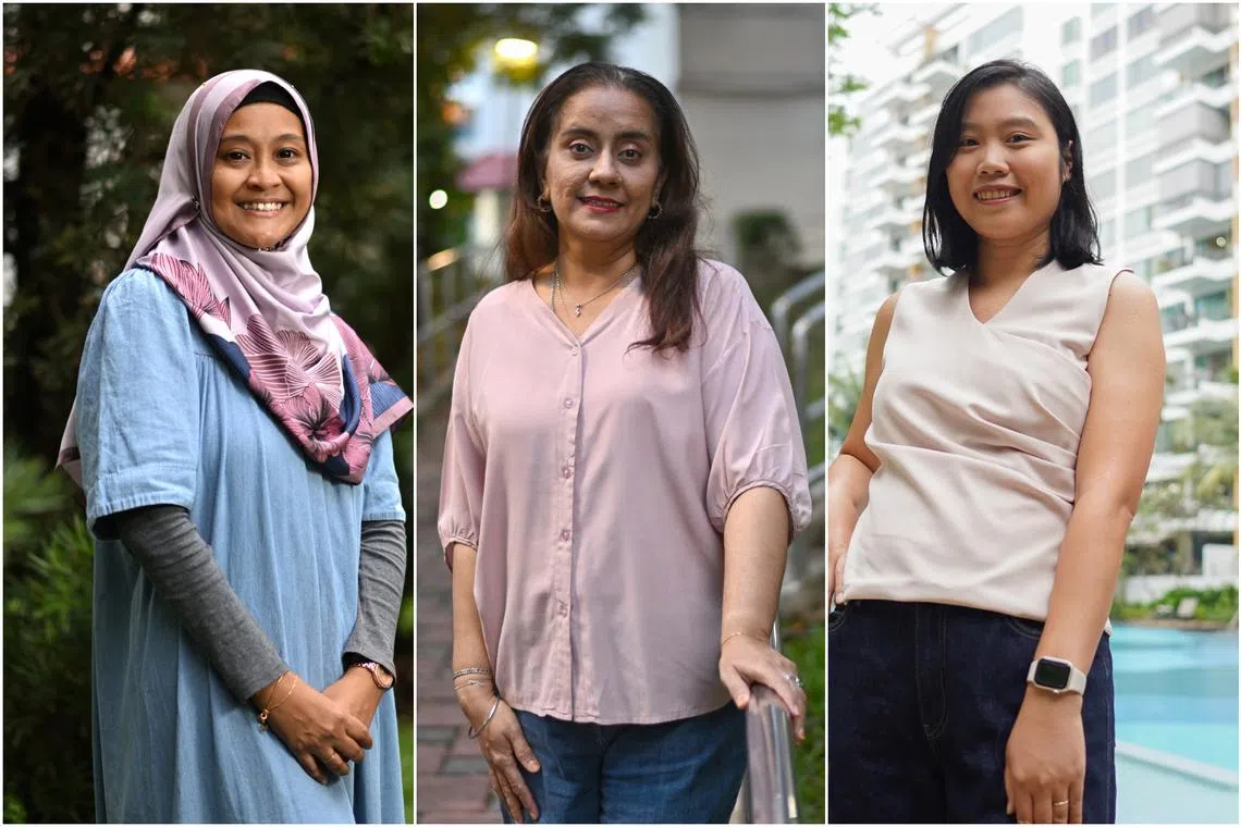 (From left) Ms Eryannie Mohamad, Ms Kiranjit Kaur and Ms Da Wei.