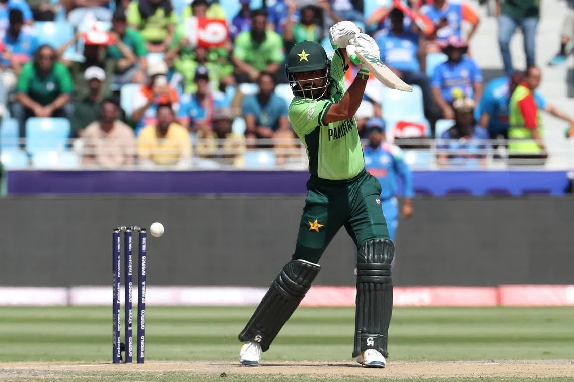 FILE PHOTO: Cricket - ICC Men's Champions Trophy - Group A - India v Pakistan - Dubai International Stadium, Dubai, United Arab Emirates - February 23, 2025 Pakistan's Babar Azam in action REUTERS/Satish Kumar/File Photo