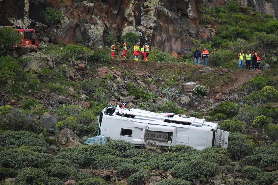 One dead, 27 injured as bus carrying British tourists crashes in Spain’s La Gomera island
