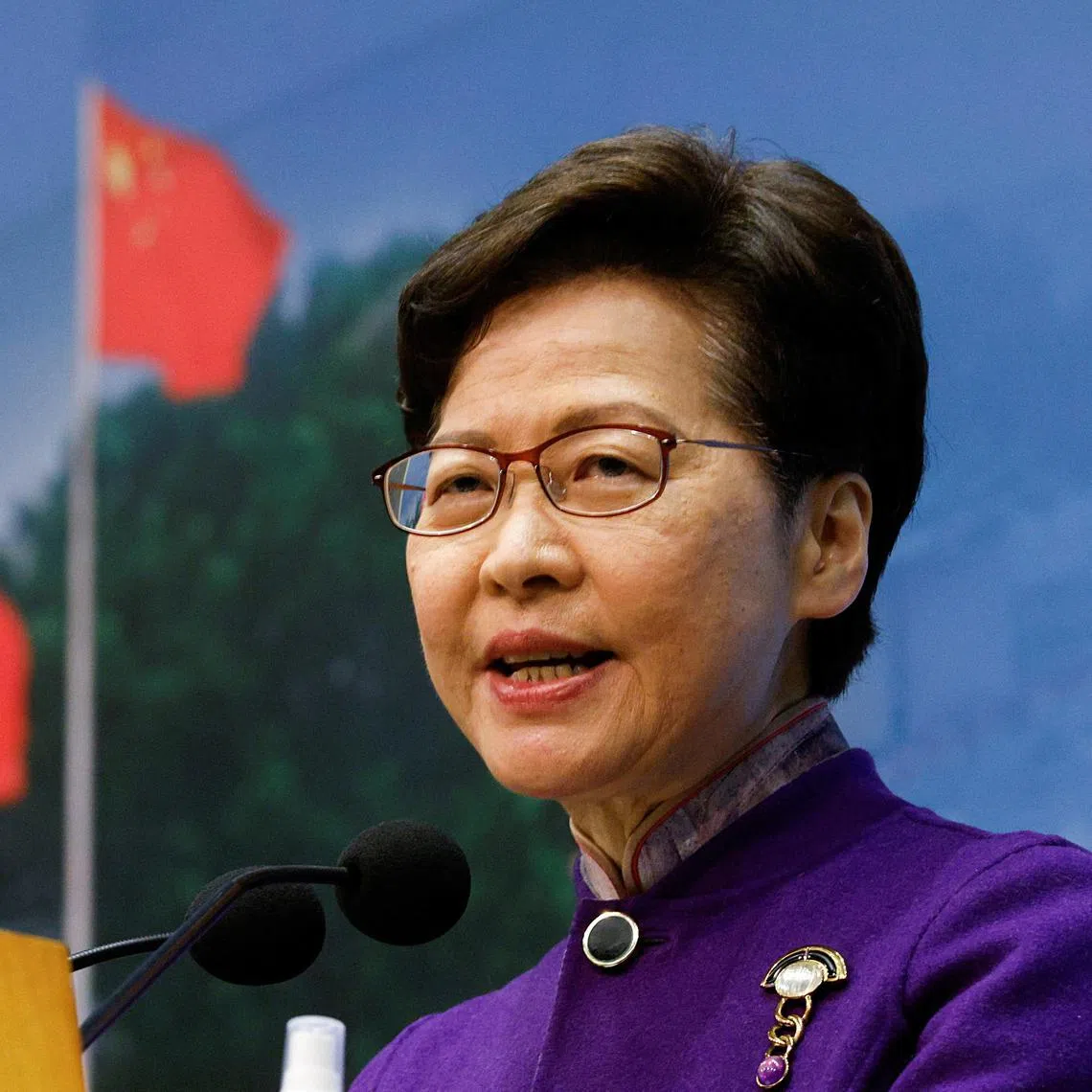 Mrs Carrie Lam served one term before stepping down in June last year. 