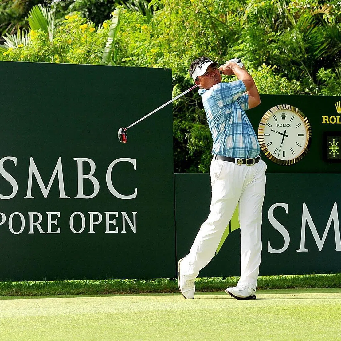 Singapore's golfer Mardan Mamat pictured during the Pro-Am Tournament on Wednesday, 27 January 2016, ahead of The SMBC Singapore Open at the Sentosa Golf Club, Serapong Course, Singapore. The US$ 1 Million event is co-sanctioned between the Asian Tour and Japan Golf Tour Organization, January 28 - 31, 2016.