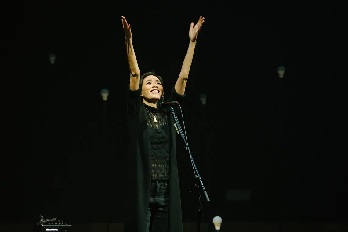 Taiwanese singer-songwriter Anpu performing at the Esplanade Concert Hall on Sunday (Feb 5).
